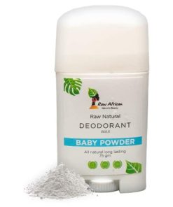 RAW AFRICAN DEODORANT STICK 75GM (BABY POWDER)