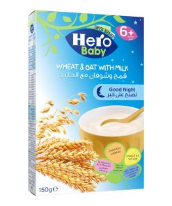 HERO CEREAL WHEAT&OAT WITH MILK 150G قمح شوفان لبن