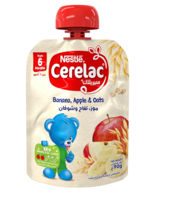 CERELAC PUREE BANANA ,APPLE AND OATS 90GM