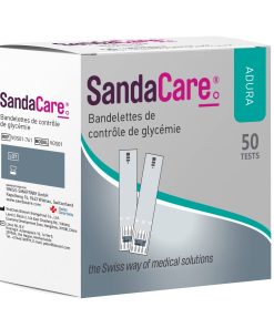 SANDACARE BLOOD GLUCOSE TEST 50 STRIPS