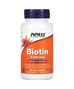 BIOTIN 5,000MCG (NOW) 60 VEG CAP