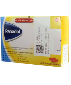 PANADOL ACUTE HEAD COLD 20 FILM COATED TAB