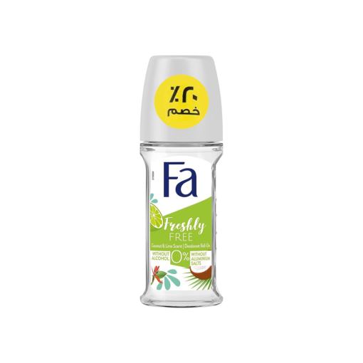 FA ROLL FRESHLY FREE COCONUT & LIME 50ML OFF20