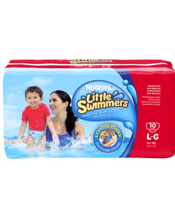 HUGGIES LITTLE SWIMMER L DIAPERS 14+KG 10 PCS