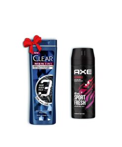 AXE SPRAY SPORT FRESH RECHARGE +CLEAR SHAMPOO M بالفحم