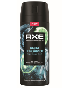 AXE SPRAY 72H AQUA BERGAMOT 150ML.