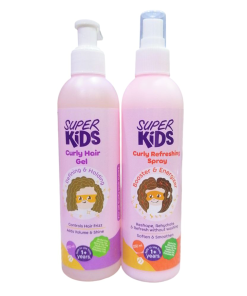 SUPER KIDS CURLY HAIR GEL+REFRESHING SPRAY1+1OFF