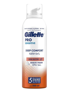 GILLETTE PRO SHAVE FOAM 200ML DEEP COMFORT