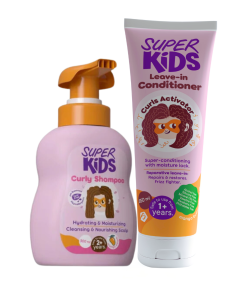 SUPER KIDS CURLY LEAVE-IN COND250ML+SHAM300ML OFF