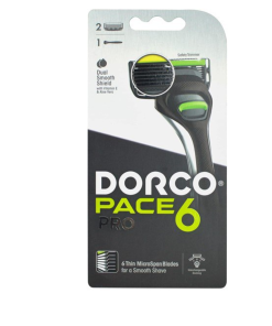 DORCO PACE6 PRO 6BLADES ماكينة+2موس ALOE & VIT E