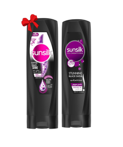 SUNSILK SHAMPOO 350ML اسود+SUNSILK COND1+1OFF50