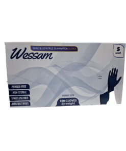 جوانتى لاتكس 100ق S POWDER FREE WESSAM ازرق