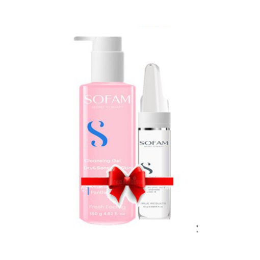 SOFAM CLEANSING GEL DRY & SENSITIVE +SOFAM LIP BALM1+1OFF