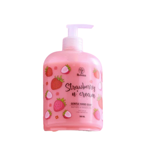 BUBBLZZ GENTLE HAND SOAP STRAWBERRY N CREAM 500ML