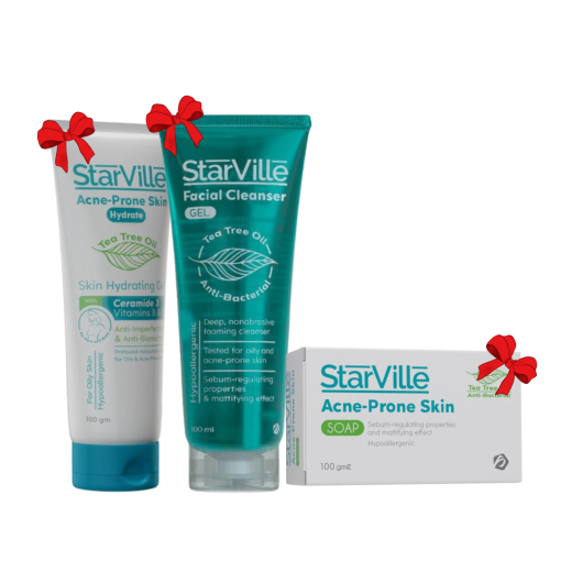 STARVILLE ACNE CR+FACIAL CLEANSER+ACNE SOAP OFF