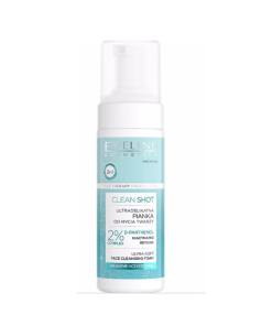 EVELINE CLEAN SHOT ULTRA-SOFT FACE CLEANSING FOAM150ML