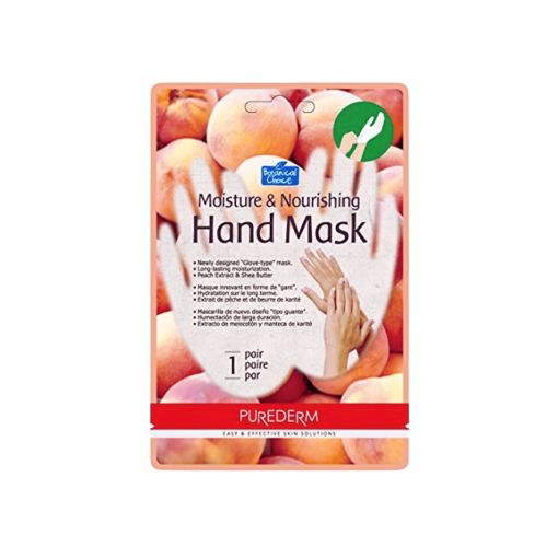 PUREDERM HAND MASK PEACH 1 PAIR.