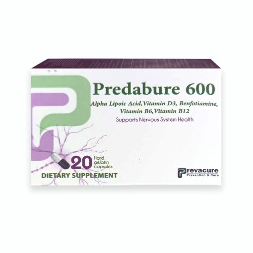 PREDABURE 600MG 20HARD GELATIN CAPSULES